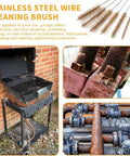 Brass Wire Tube Brush Set 6mm Diameter Flexible Cleaner For Narrow Tubes Cylinders And Pipes Removes Welding Slag And Rust