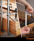 12 Inch Light Duty Bar Clamps Set, Drop Forged Steel, 3 Inch Throat, 12 Inch Opening, securing wood and metal
