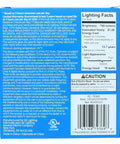 Back of packaging showing lighting facts for Bright Stik 10 Watt LED Replacement Bulbs 760 Lumens Daylight 5000K 3 Pack.