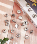 Badass Marine Grade Stainless Steel Snap Button And Rivet Fastener Kit For Boat Canvas Upholstery with screws and buttons.