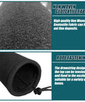 68 Inch Long Sediment Filter Sock With Drawstring Lengthening Design shown in non-woven geotextile fabric and rope fastening detail.