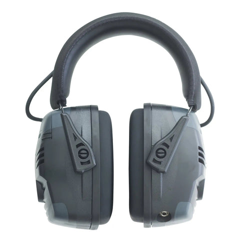 Front view Impact Pro Electronic Earmuff With NRR 30 For Shooters Amplifies Ambient Noise Up To 4x Built In Microphones