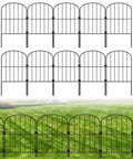 Arched 10 Pack Metal Garden Fence Panels Rustproof Wire Edging for Outdoor Yard Landscape Animal Barrier Fence 10Ft Total Length 24In High