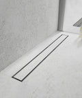 32 Inch Brushed 304 Stainless Steel Linear Shower Drain With Tile Insert 2 In 1 Panel Hair Strainer And Adjustable Feet No Rust