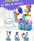 Gear Building Toys For Kids Electric And Manual Construction Set with colorful gears and mix-match options for ages 3 to 12.