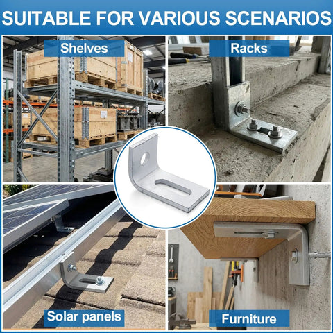 Straight Up Heavy Duty 20 Pack L Brackets For Standard Strut Channel Rack Supports Flat Out Durable Furniture Braces Built Different To Handle Massive Project Needs Without Breaking A Sweat