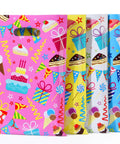 Birthday Party Favor Bags With Handles 32 Pack Goodie Bags 9.8 x 6.7 Inches Colorful Pink Blue Yellow White Gift Bags