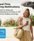 Smart Smoke And CO Detector With Ring App Alerts Hardwired With AA Battery Backup Ring Compatible Real Time Notifs 25 Percent Faster Smoke Detection No Subscription Needed Home Safety Tech on vehicle hatch