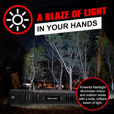 Ultra Bright 1200 Lumen Tactical Flashlight Handheld for Camping and Hunting home security hiking night walks and emergencies
