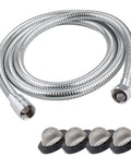 Eight Pack Hose Filter Washers With 60 Mesh Stainless Steel Screens For One Half Inch Garden Hose Connectors And Water Faucets, Black.