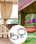 Heavy Duty 316 Stainless Steel Lifting Eye Nuts In One Quarter Inch Unc Thread Rock Solid Marine Grade Corrosion Resistant Hardware For Industrial Rigging And Construction Jobs Pack Of Twenty on display with hanging flower pot and swing.