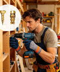 Heavy Duty Furniture Screws Set For Cabinet Hinges With Gloves 20 Piece Kit on wood cabinet repair with drill
