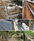 Collage of 2 Inch Diameter Perforated French Drain Pipe With Steel Wire Flexible Landscaping Drainage Tube installations