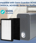 Replacement Filter E For AC4100 Series Air Purifier Fits AC4100 AC4100CA AC4150BL Includes HEPA and Carbon Filters