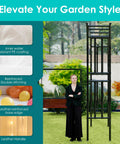 Flat Top Garden Arch Trellis For Climbing Plants Extra Large 11 Ft By 9 Ft Outdoor Metal Arbor