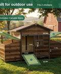 Spacious Wooden Chicken Coop With Two Nesting Boxes For Your Backyard Flock, showing size and outdoor features.