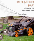 532199918 Brake Linkage Assembly Replacement For Craftsman Husqvarna Lawn Mower Drop In Easy Install Compatible With AYP Jonsered McCulloch Poulan Poulan Pro RedMax Sears Weed Eater And More Durable Metal Part, metal rod for mower brake control