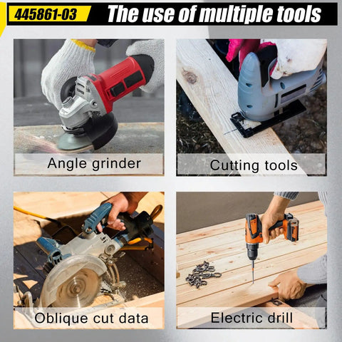 Hella Durable Job Site Essential Eight Pack Replacement Electric Motor Carbon Brushes Part Numbers 445861 03 And 445861 25 - Angle grinder and electric drill in use.