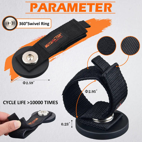 Two Pack Heavy Duty Magnetic Hooks With Rubber Coated Magnets Strong Hold Up To 20 Lbs parameters and features illustration