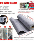 Top Shelf Reinforced Waterproof Membrane For Decks Patios And Basements, No Sweat DIY Roofing Underlayment 1.15m wide.