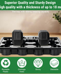 Plastic tray holding 10kg weights, showcasing durability of 12 Cell Round Nursery Pot Trays For Moving 4 Inch Pots