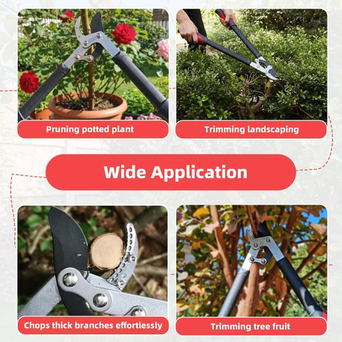 Heavy Duty Lopper With Compound Action Tree Cutter For Thick Branches Up To 1.6 Inches, 18 Inch Pruner used in garden