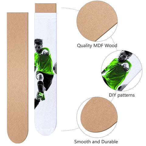 Two Piece Sock Jig For Sublimation Heat Press Dye Wood Jigs For Printing Socks DIY Pattern Accessory 17.83 By 3.35 Inches 2 Pack