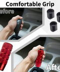 Red Aluminum Shift Knob 3.74 Inch With 3 Threaded Adapters M8 X1.25 M10 X1.25 M12 X1.25 Fits Universal Manual Transmissions For Cars And Trucks