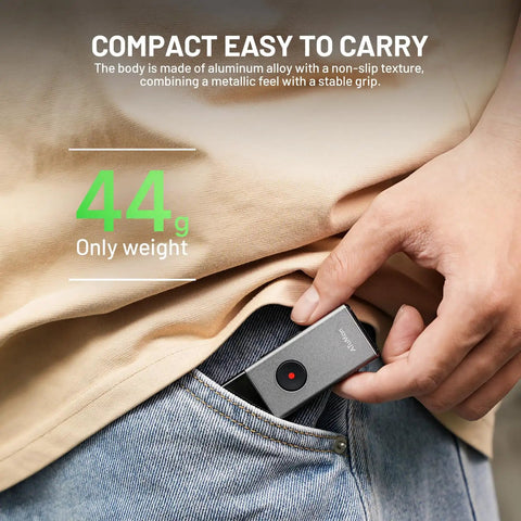 Dope Green Laser Distance Meter With 165 Feet Range, 2mm Accuracy, Rechargeable Battery, Handheld Measuring Tool For Quick, Precise Distance And Area Calculations, 44g aluminum alloy