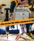 Heavy Duty 2 Inch Security Torx Bits Set, 14 Pieces S2 Steel Screwdriver Kit With Magnetic Holder, T5 To T40 Tamper Resistant Socket Bits No Sweat Setup For Quick Repairs in use with power tools.