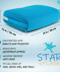 Inflatable Hot Tub Booster Seat With Non Slip Micro Dot Bottom, 5 Inch Lift, 15 X 12 X 5 Inch Size, Quick Dry Bath Cushion Design