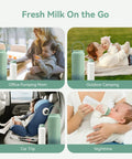 Solid Backup 11 Oz Breastmilk Storage Bottles Compatible With Momcozy Coolers And Narrow Neck Baby Bottle For Pumping Bpa Free No Drama Stash Mom Vetted Nursing Essentials Two Pack displayed in Office, Camping, Car, and Nighttime settings.