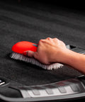 Stiff Bristle Carpet And Upholstery Scrub Brush For Auto And Home Use, Heavy Duty Grime Buster, with non-slip grip scrubbing car carpet