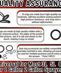 Leakproof Sprayer Seal Rings Ten Pack Durable Rubber Gasket Replacement For Pump Sprayers And Irrigation Accessories Universal Fit For Most 3L 5L 8L 1 Gallon 2 Gallon Sprayers Prevent Leaks And Ensure Even Consistent Spraying, black rubber O-rings