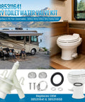 Killer Quality RV Toilet Water Valve Replacement Kit For Dometic 300 310 320 Models showing valve and components for easy installation.