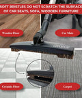 Versatile Vacuum Attachments And Brush Kit For Most Vacuums with hardwood floor brush on multiple surfaces.