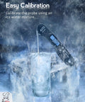 Fast Read Meat Thermometer For Grill Masters And Home Cooks, 1.2 Second Read, Plus Or Minus 1 F Accuracy, ice calibration scene