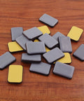 Rectangular Adhesive Furniture Sliders Set, 20 Pieces, 1-3/8 x 1 Inch PTFE Chair Glides For Hardwood Floors And Carpet