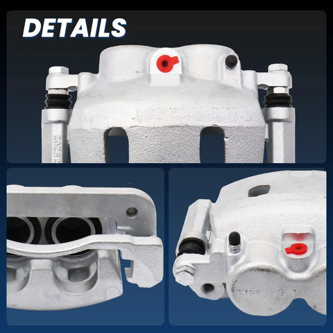 Detailed view of Two Pack Front Disc Brake Caliper Assembly With Bracket For Chevy Avalanche Silverado 1500 Suburban.