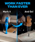 Long Reach Heavy Duty Chalk Powder Shot Marker With Vivid Green Dust for marking drill points on wood before drilling.