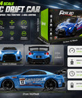 1:24 RC Drift Car With LED Lights 2.4GHz Remote Control Thrilling Speed Up To 23 Kilometers Per Hour Adjustable Pace Four Wheel