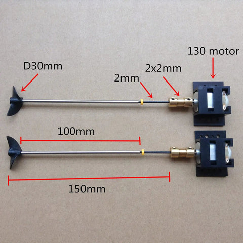 Two 130 Motors RC Boat Drive Set With Motor Seats Copper Couplings 12cm Shaft Propeller Kit For DIY Model Ship Under 30cm Long Dual Motors