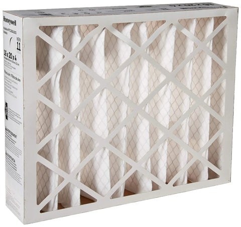 AC Furnace Media Air Filter 16 By 20 By 4 Inches MERV 11 One Pack showing white pleated filter and labeled packaging