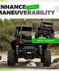 Black Rear Radius Arms For 2014-2025 Polaris RZR XP 1000 And XP 4 1000 Beefy High Clearance Heavy Duty Steel With Adjustable Heim Joints Rugged Off Road Upgrade on RZR rear suspension
