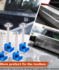 Beefy Heavy Duty Aluminum Truck Tool Box Mounting Kit With Lock Nuts Universal Bed Toolbox Tie Downs Blue