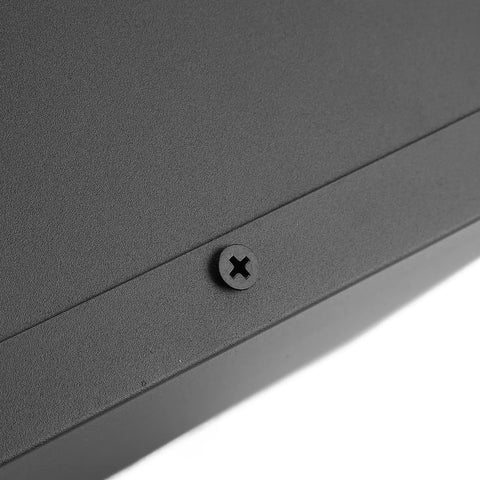 Close-up of Heavy Duty Steel EV Charger Roof Cover Universal Wall Mount Awning screw detail, smooth finish for durability.