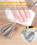 Hand cleaning Stainless Steel Semi Automatic Hand Push Whisk Blender For Home Kitchen, Egg Beater And Milk Frother with cloth