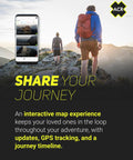 Hikers with Global Satellite Messenger With Two Way SMS, GPS Tracking, Off Grid Communication, SOS Emergency Beacon, Location Sharing.
