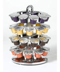 Silver rotating stand with Nespresso pods in four colors, not a Large Sliding Capsule Drawer For Nespresso Original Line Holds 60 Pods