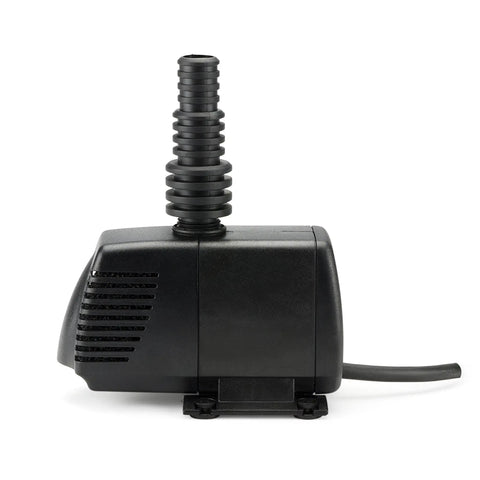Side view of the Ultra Pump 800 for Small Ponds, Fountains, Waterfalls, and Filters, 793 GPH mag drive pump with hose connection